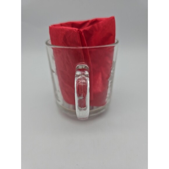 Vinage Luminarc Clear Glass Snowflakes Coffee Mug - Picture 7 of 9